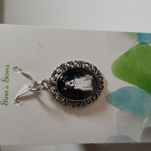 jewelry necklace pendant handcrafted resin dog inside